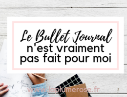 Le bullet journal n'est vraiment pas fait pour moi