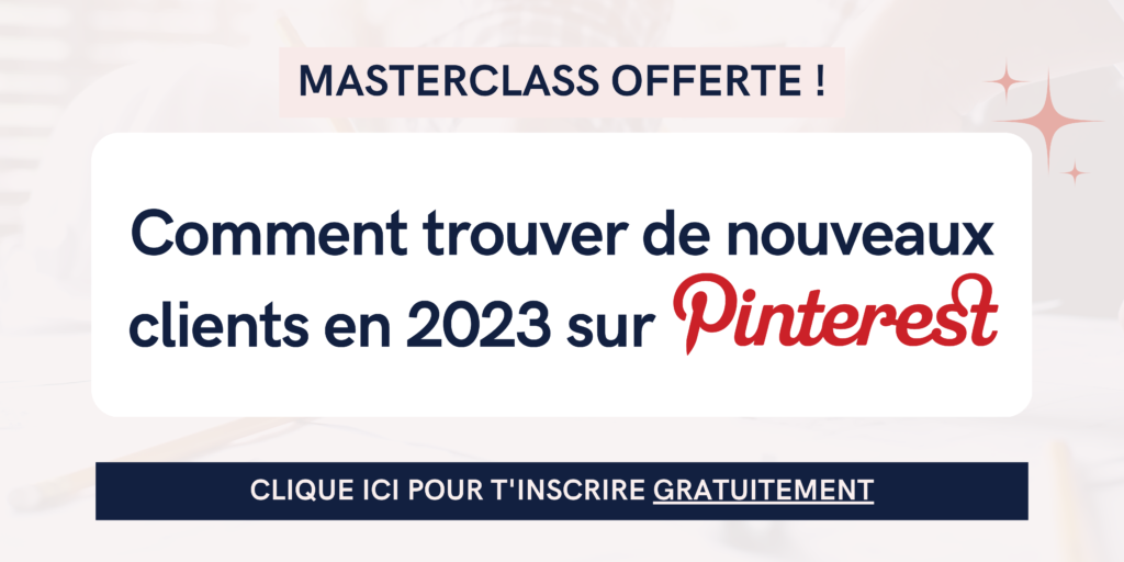 Bannière masterclass Pinterest 2023