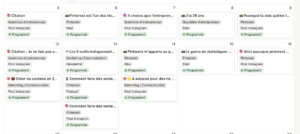 calendrier éditorial sur notion